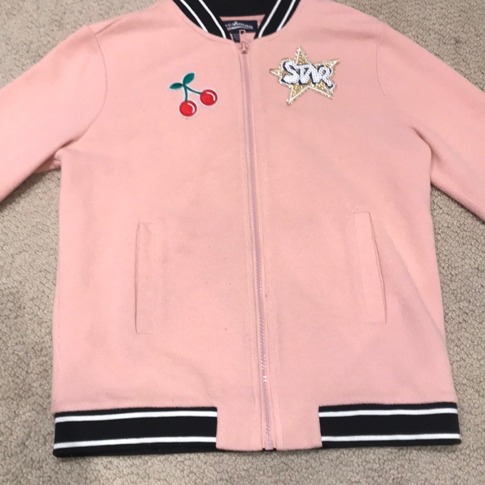 Cute pink zip up jacket